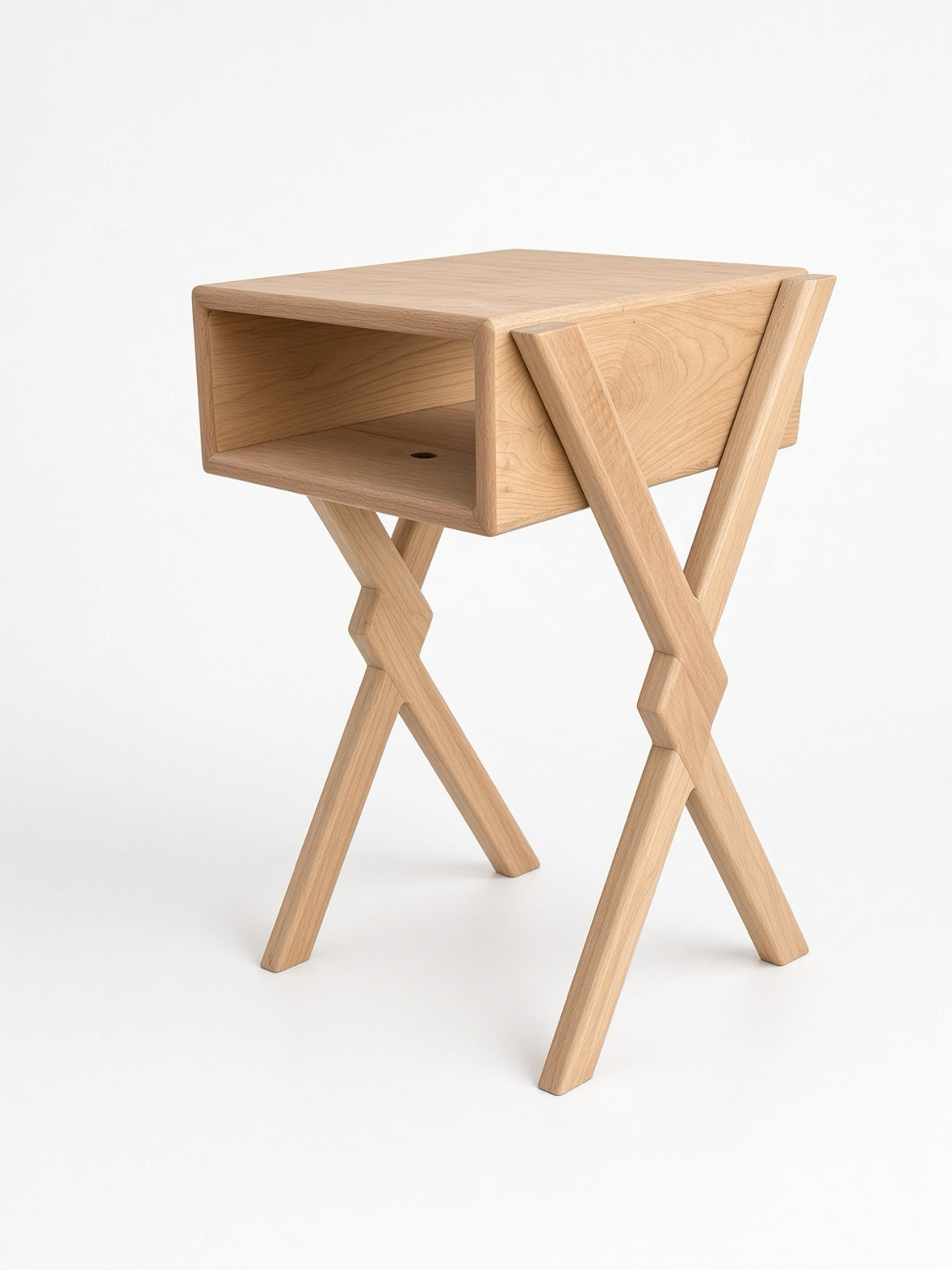 Reclaimed End Table — Cross Leg