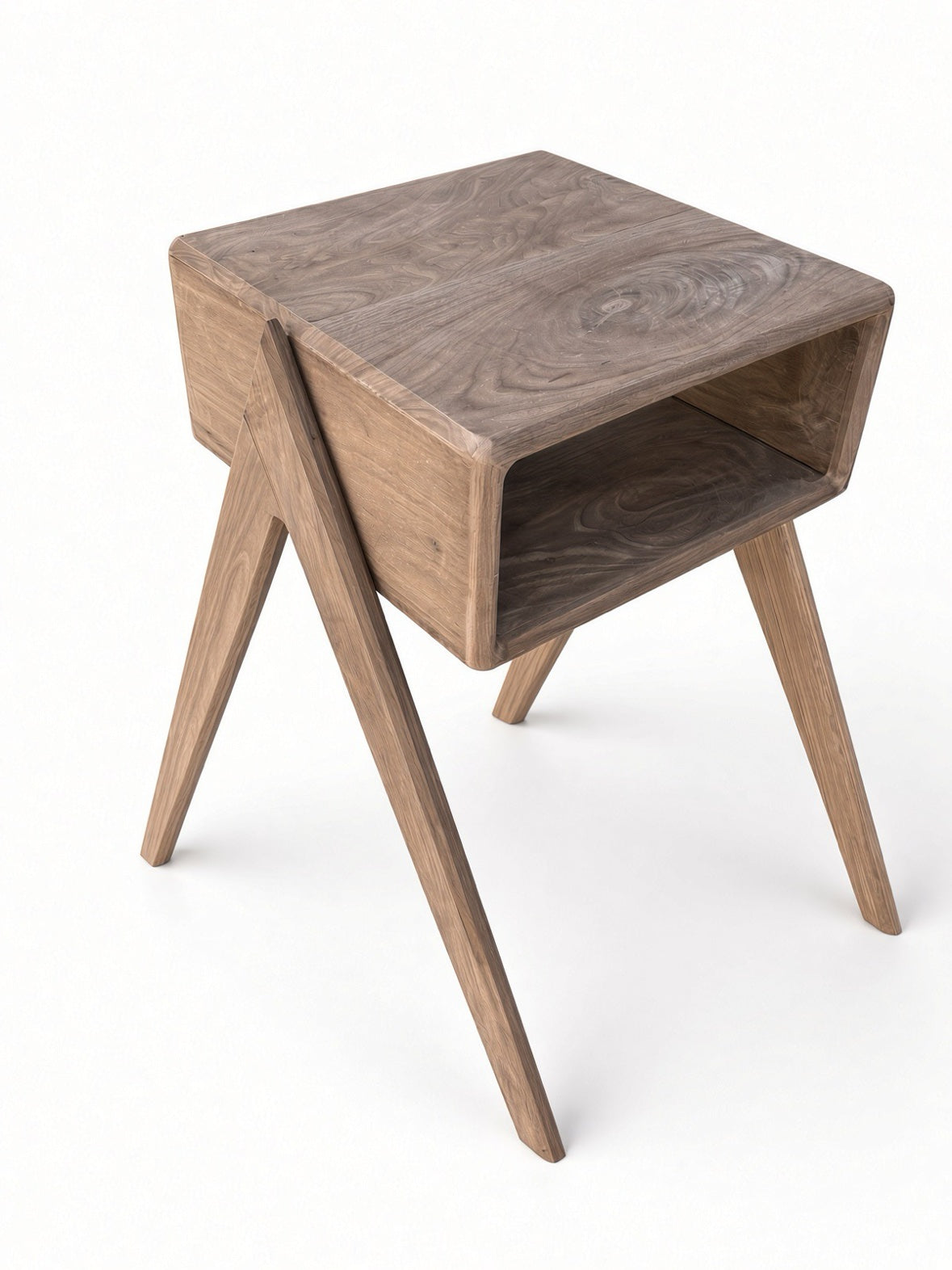Reclaimed End Table — Mid-Century