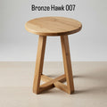 Reclaimed Round Stool — Bronze Hawk 007