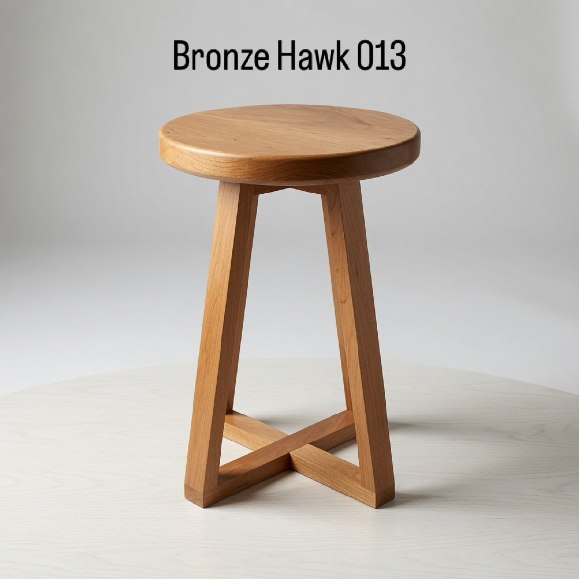 Reclaimed Round Stool — Bronze Hawk 013
